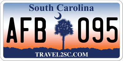 SC license plate AFB095