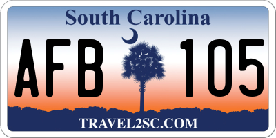 SC license plate AFB105