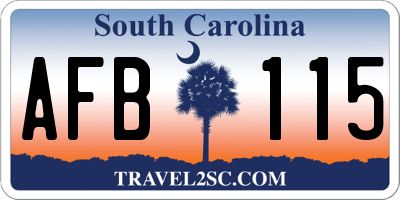 SC license plate AFB115
