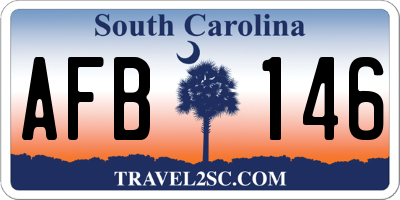 SC license plate AFB146