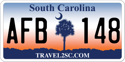 SC license plate AFB148