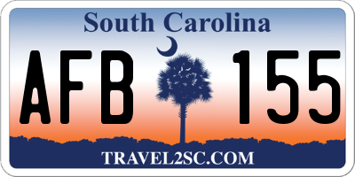 SC license plate AFB155