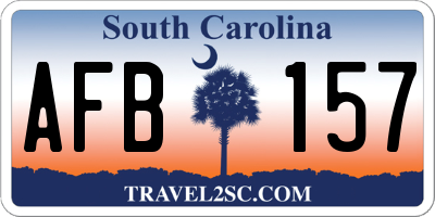 SC license plate AFB157