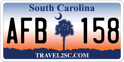 SC license plate AFB158