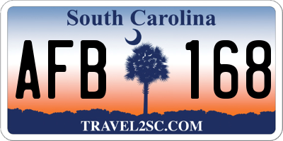 SC license plate AFB168