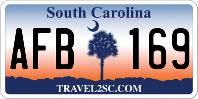 SC license plate AFB169
