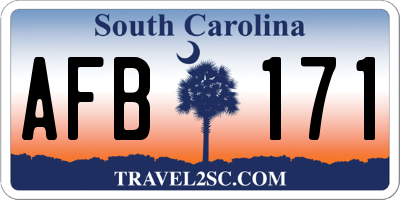 SC license plate AFB171