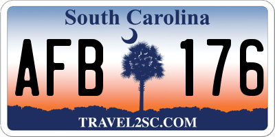 SC license plate AFB176