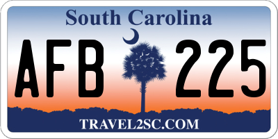 SC license plate AFB225