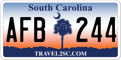 SC license plate AFB244