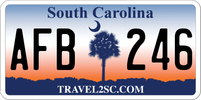 SC license plate AFB246