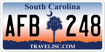SC license plate AFB248