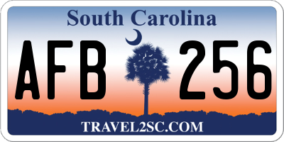 SC license plate AFB256