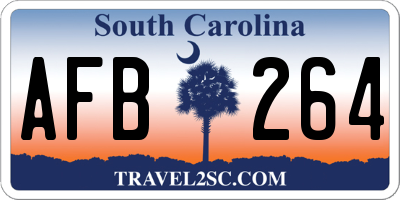 SC license plate AFB264