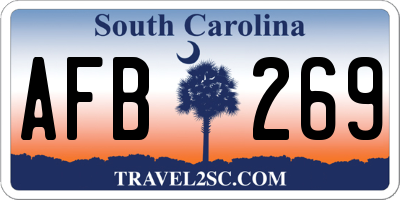 SC license plate AFB269