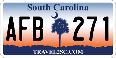 SC license plate AFB271