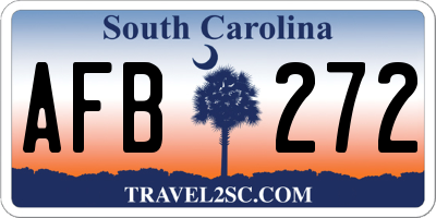 SC license plate AFB272