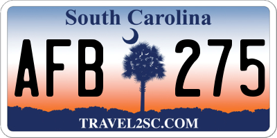SC license plate AFB275