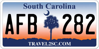 SC license plate AFB282