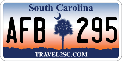 SC license plate AFB295