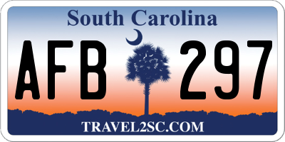 SC license plate AFB297