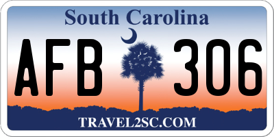 SC license plate AFB306