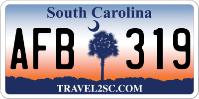 SC license plate AFB319