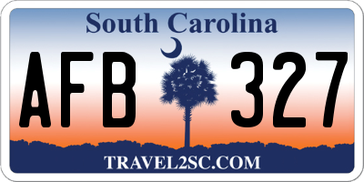 SC license plate AFB327
