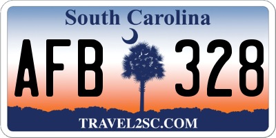 SC license plate AFB328