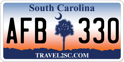 SC license plate AFB330