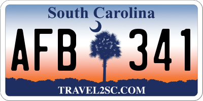 SC license plate AFB341