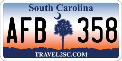 SC license plate AFB358