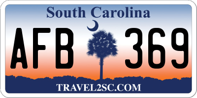 SC license plate AFB369
