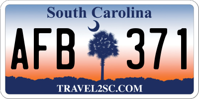 SC license plate AFB371
