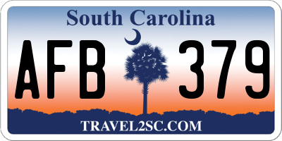 SC license plate AFB379