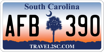 SC license plate AFB390