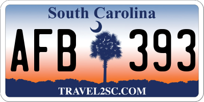 SC license plate AFB393