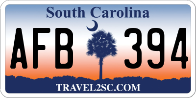 SC license plate AFB394