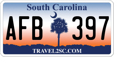 SC license plate AFB397