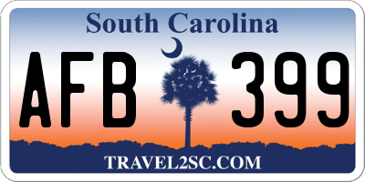 SC license plate AFB399
