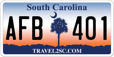 SC license plate AFB401