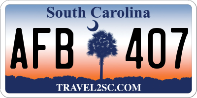 SC license plate AFB407