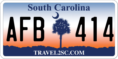 SC license plate AFB414