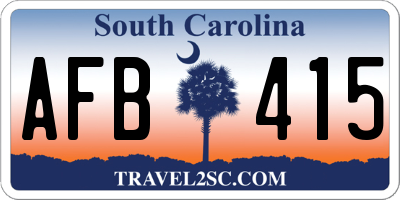 SC license plate AFB415