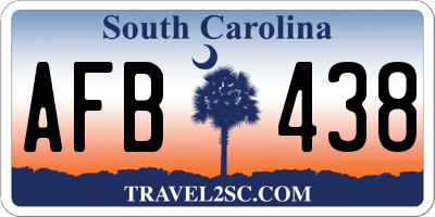 SC license plate AFB438