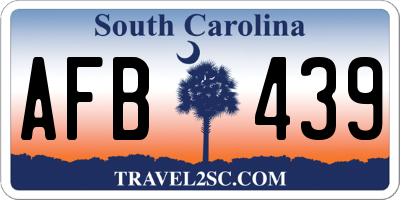 SC license plate AFB439