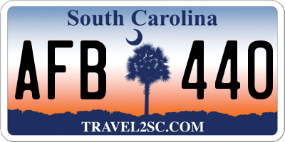 SC license plate AFB440