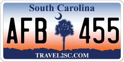 SC license plate AFB455