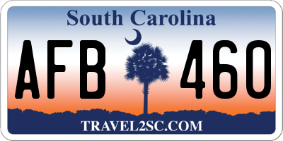SC license plate AFB460