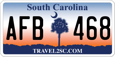 SC license plate AFB468